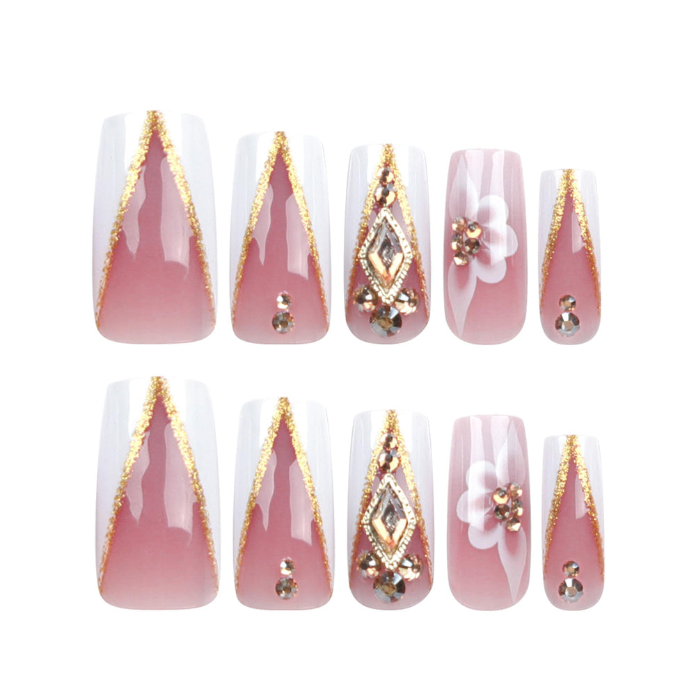 QQPPOLIU long coffin press-ons create a chic elongating shape