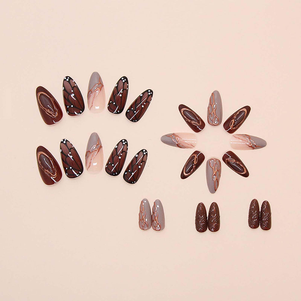 QQPPOLIU diseño mariposa para uñas, realza detalles femeninos en ocasiones
