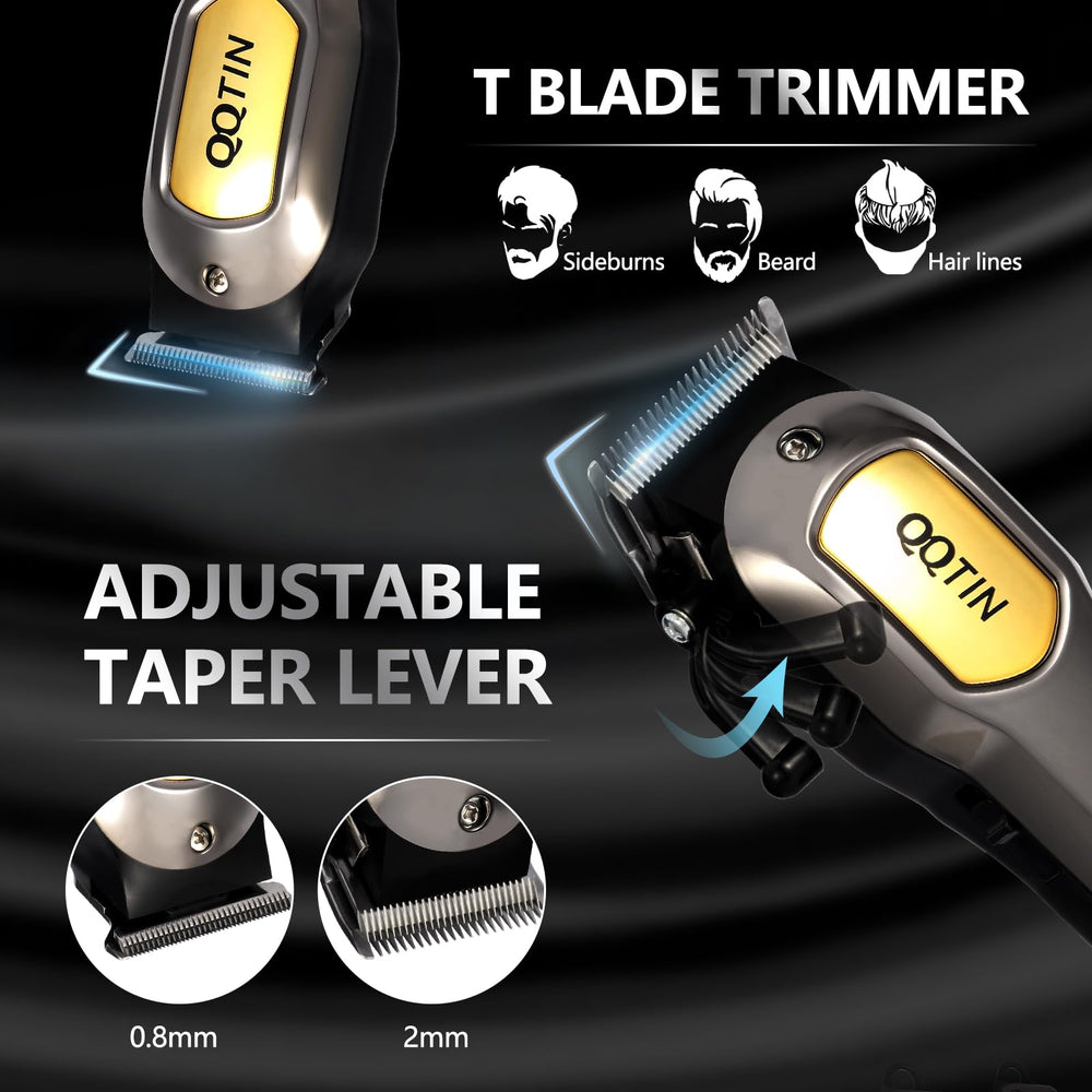 QQTIN hair clippers compact design for comfortable handling.