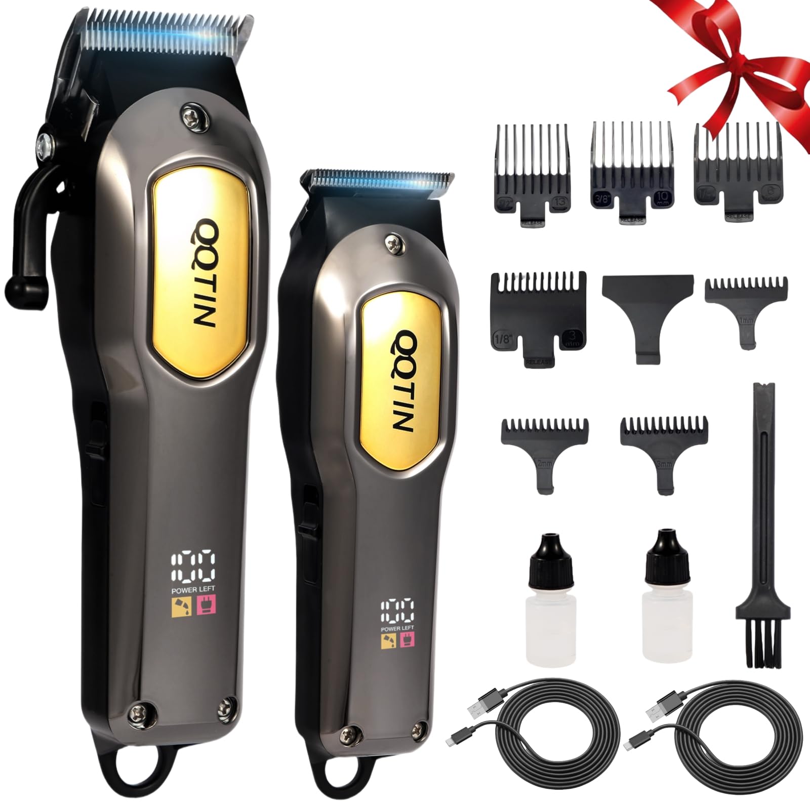 QQTIN hair clippers main unit ready for precise home or barber use.