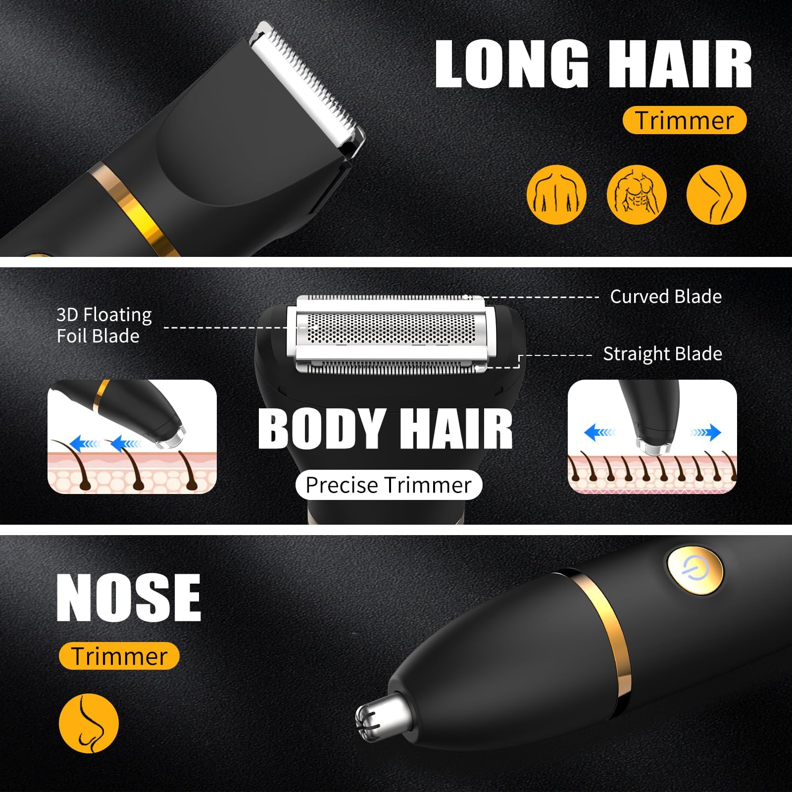 Qreeyx Manscape nose trimmer for precise nose and ear hair removal