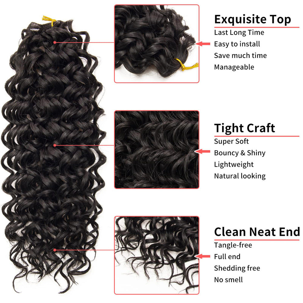 QRHSUKA GoGo Curl top-fold bulk hair illustrating crochet method