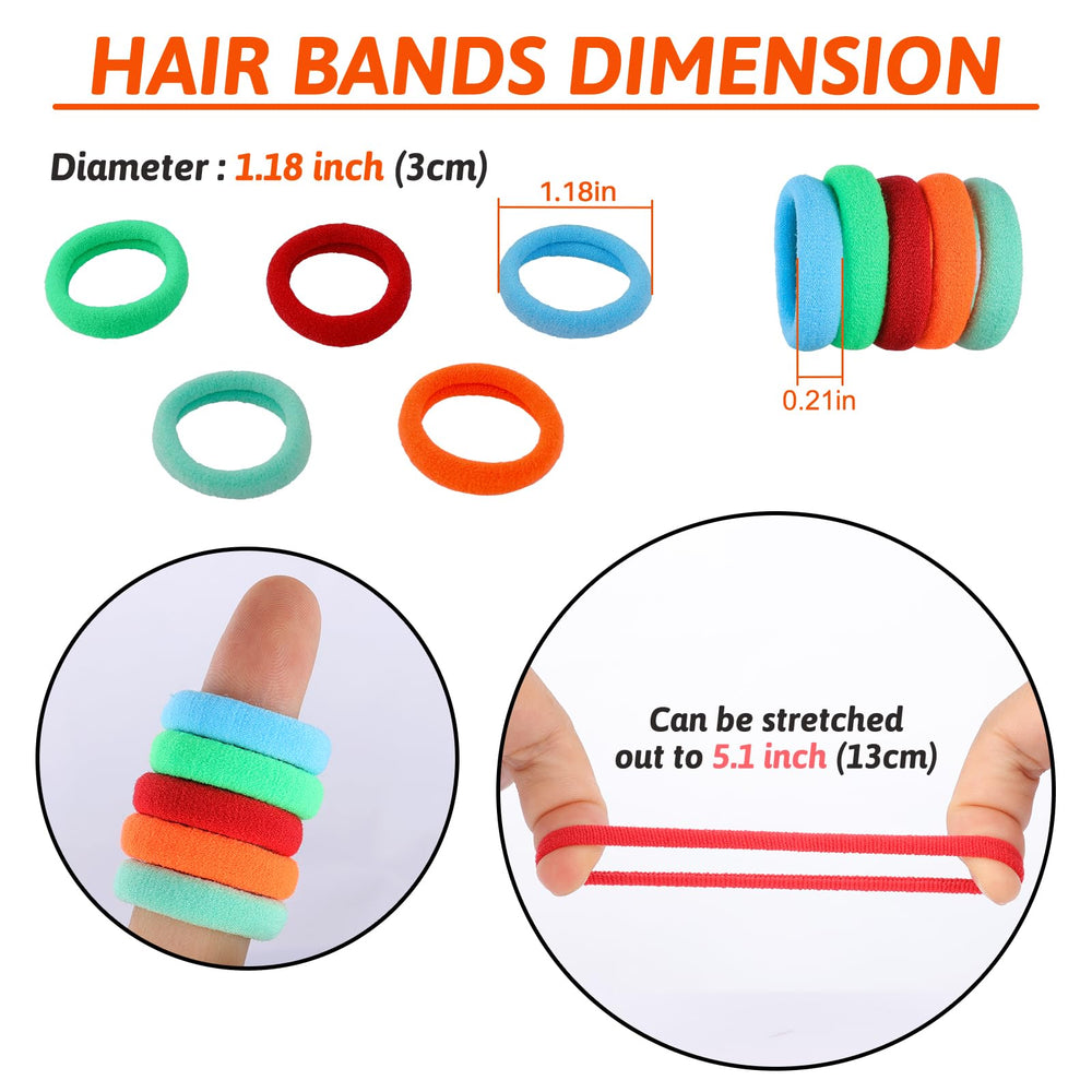 QRTVI assorted-color hair bands in 10 colors for versatile outfits