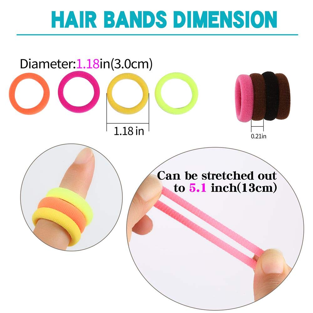 QRTVI thin hair friendly ties fit for teens and adults.