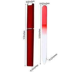 QRWT double-sided glass nail file for versatile filing options.