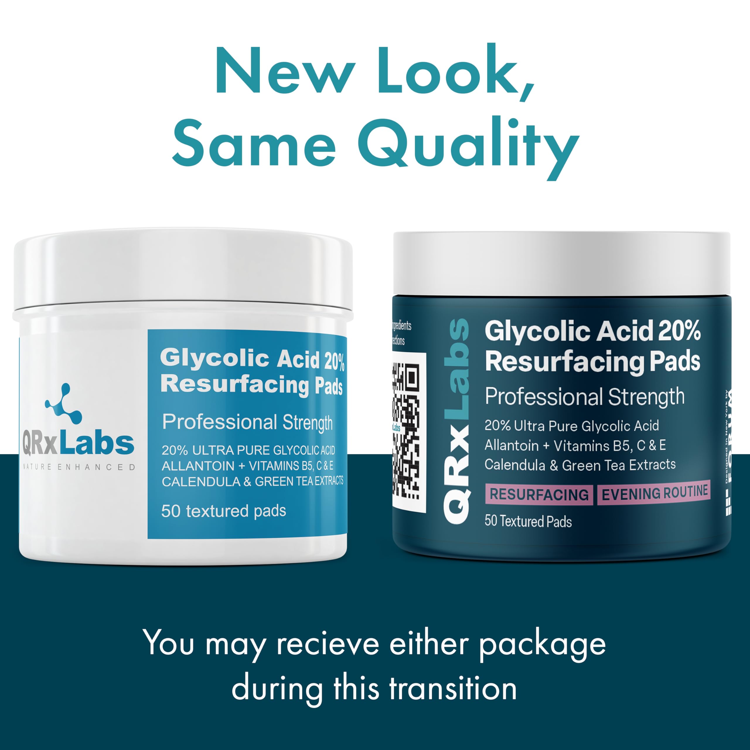QRxLabs textured pad close-up for even exfoliation