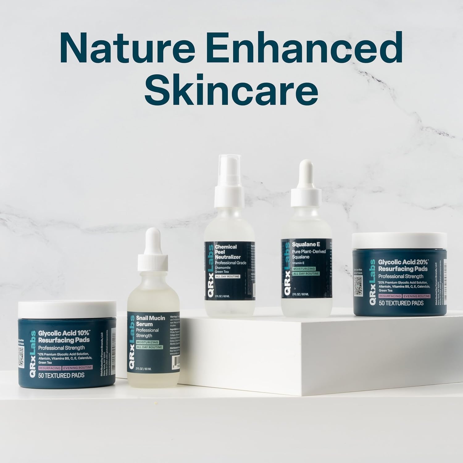 QRxLabs Glycolic Pads two-pack on display