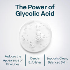 QRxLabs Glycolic Pads applied to cheek for even texture