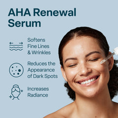 Aplicación del sérum glicólico 15% en el rostro para rutina facial