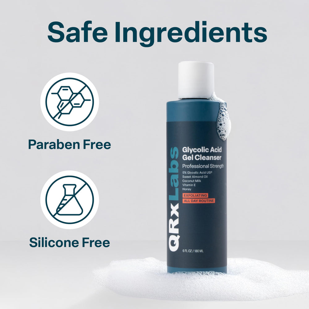 QRxLabs textura suave que espuma sin irritar.