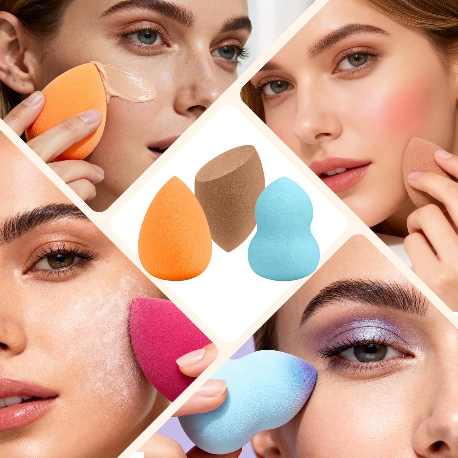 QSdywlyd multicolor sponge olive-oblique wine for quick contour and even coverage