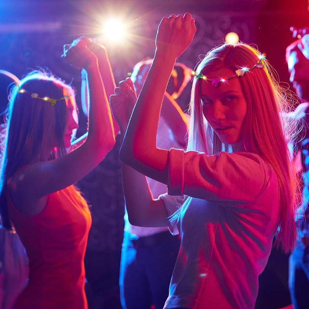 QSJQllo beach party glow headband adds subtle light