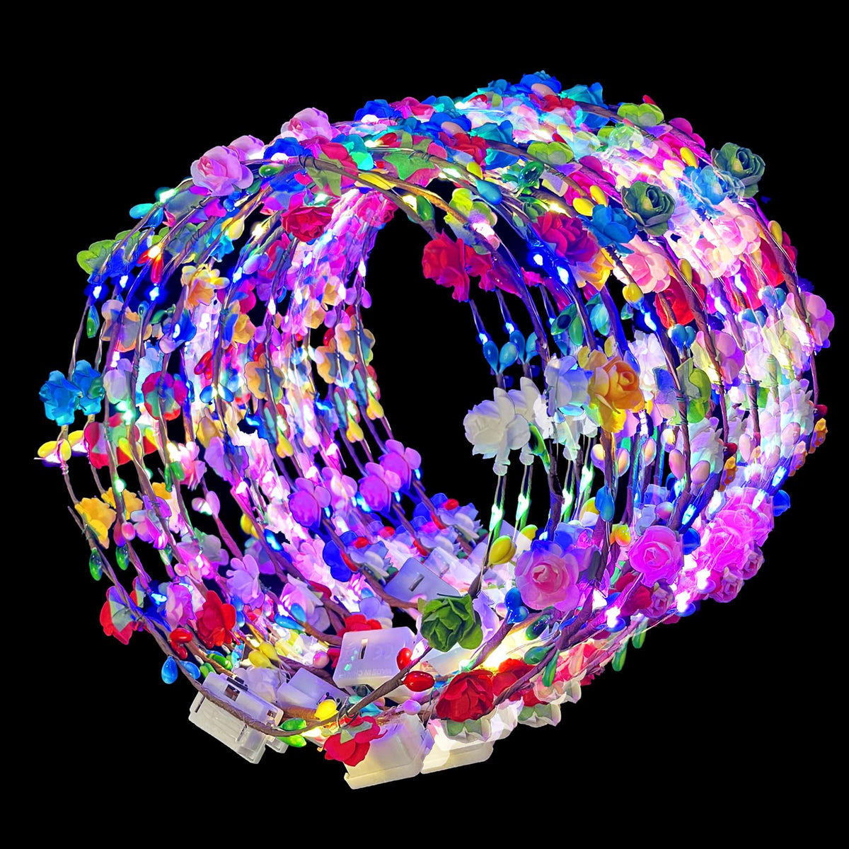 QSJQllo LED flower crown for weddings with a soft radiant glow