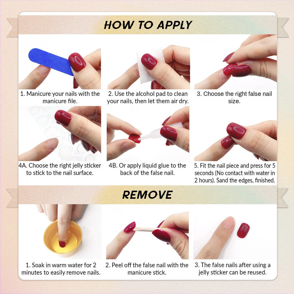 Qsnidy durable no-smell ABS nails for confident wear