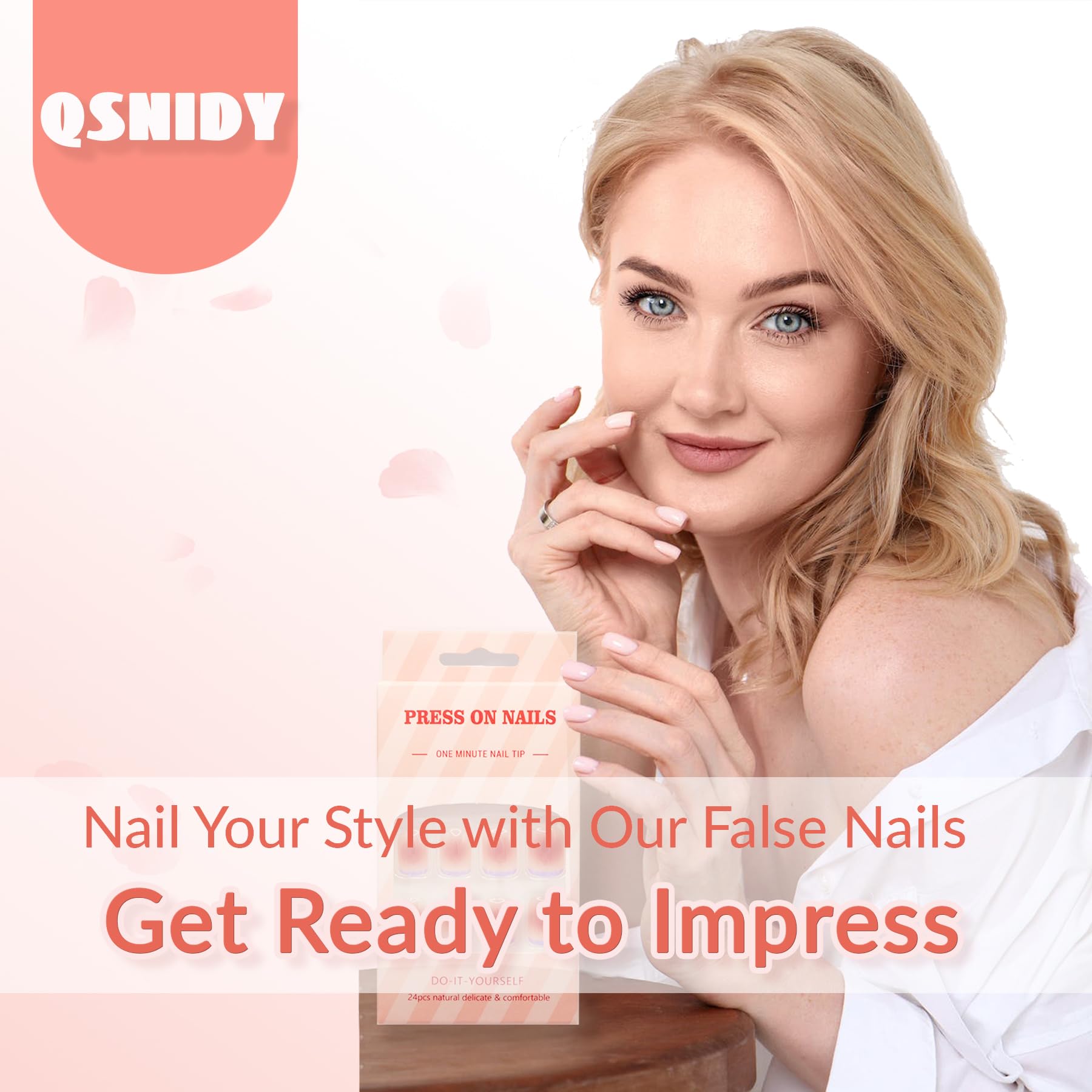Qsnidy gift-ready acrylic nails ideal for sisters and friends