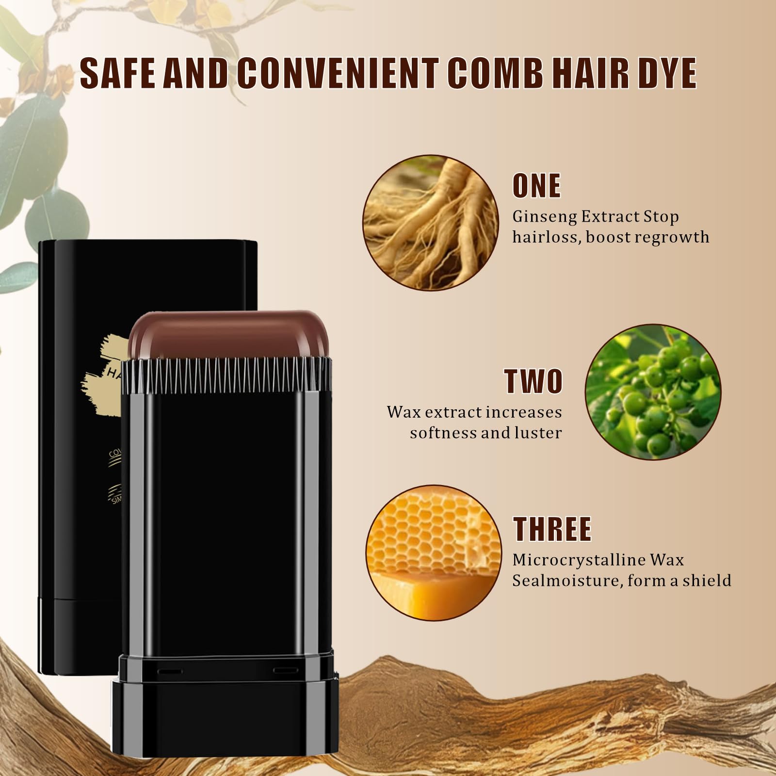 Qtaikong coffee hair color stick for a soft finish
