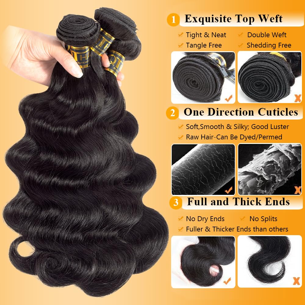 QTHAIR 18A-grade virgin Brazilian hair, strong machine double weft close-up.