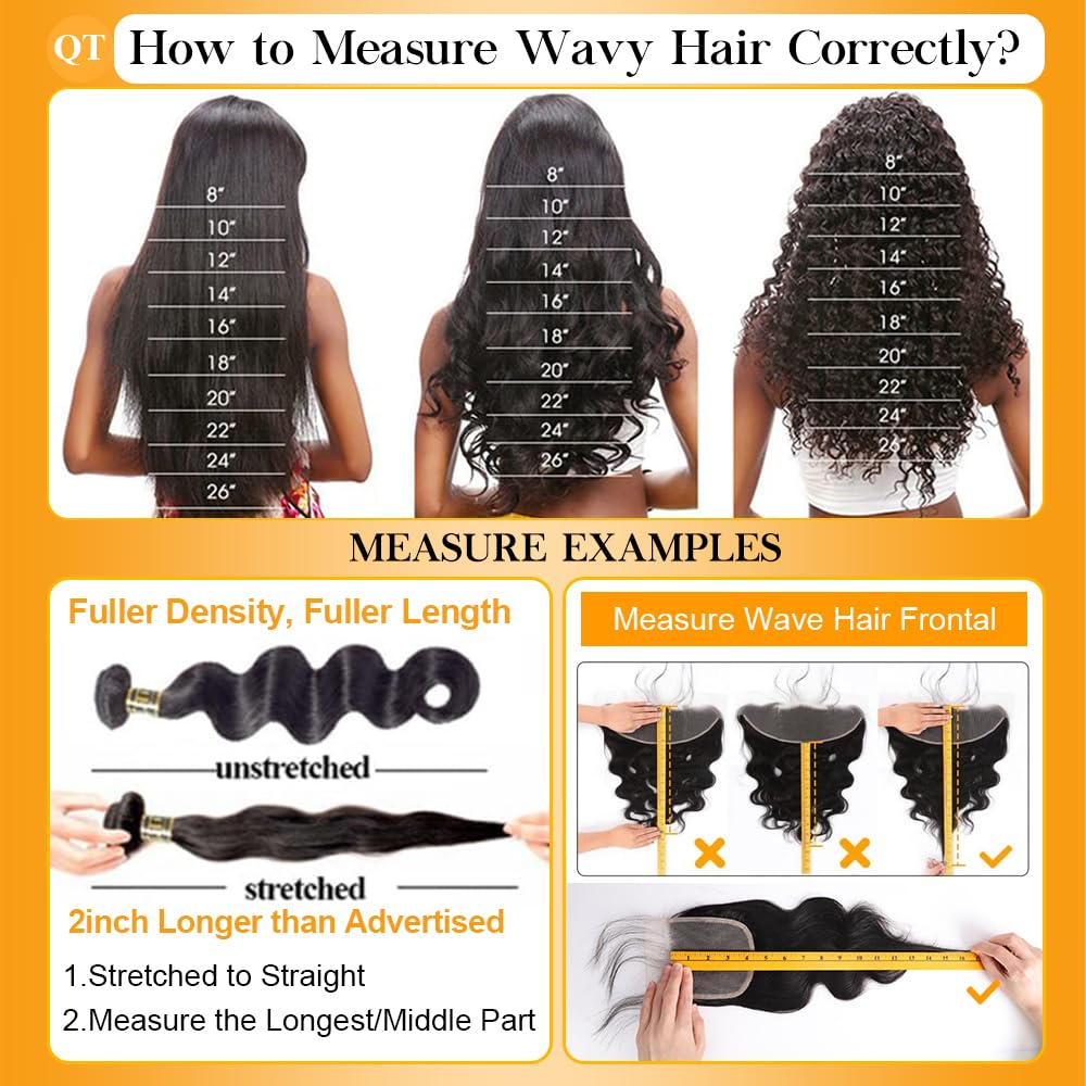 QTHAIR body wave bundles arranged for full head display, volume and natural fall.
