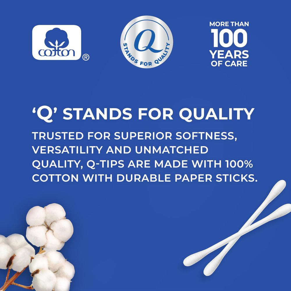 Q-tips for precise beauty application like eyeliner or makeup removal