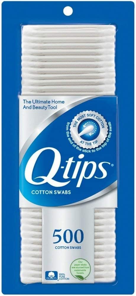 Q-tips cotton swabs close-up highlighting soft tips for delicate tasks.