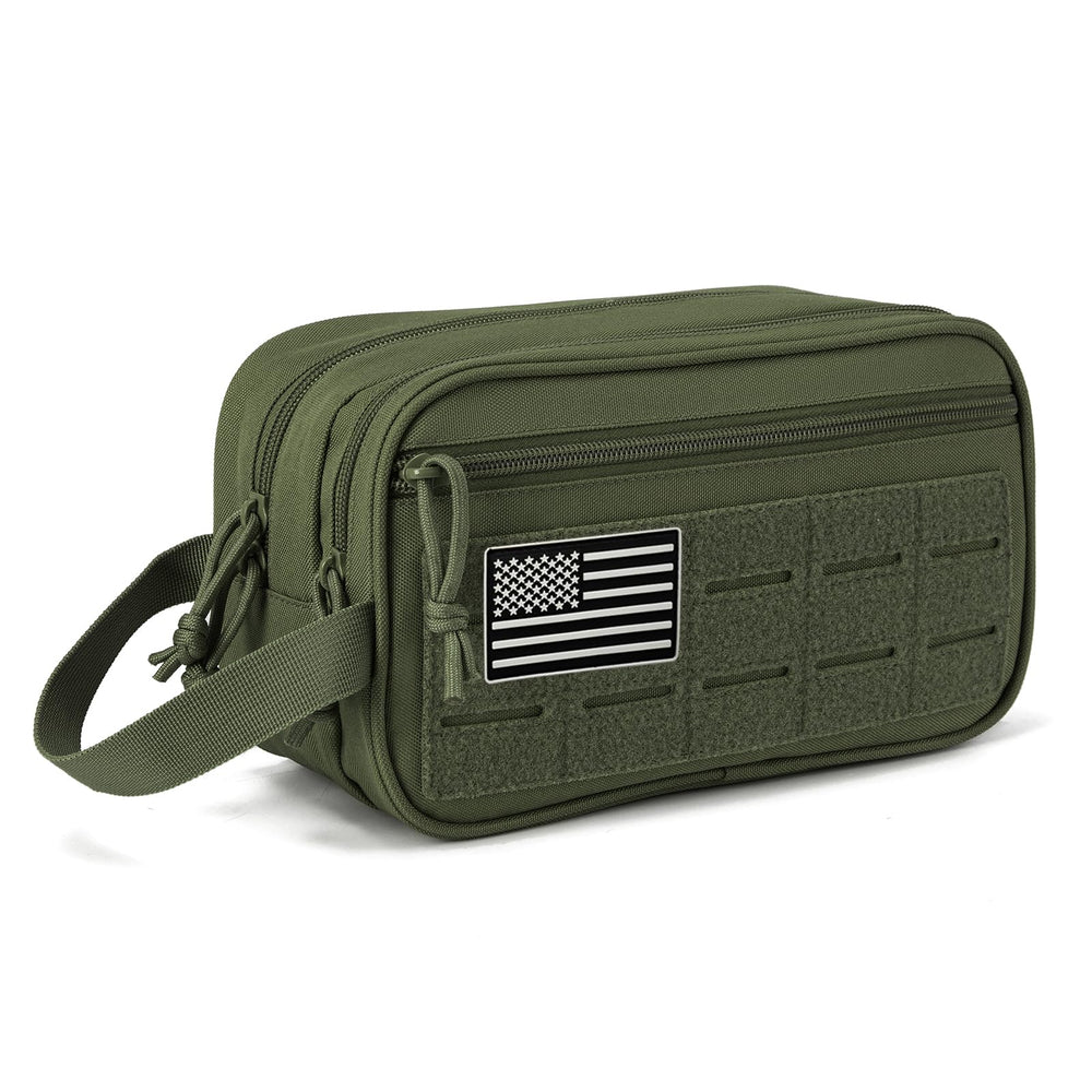 QT&QY tactical toiletry bag front view, durable travel organizer for essentials.