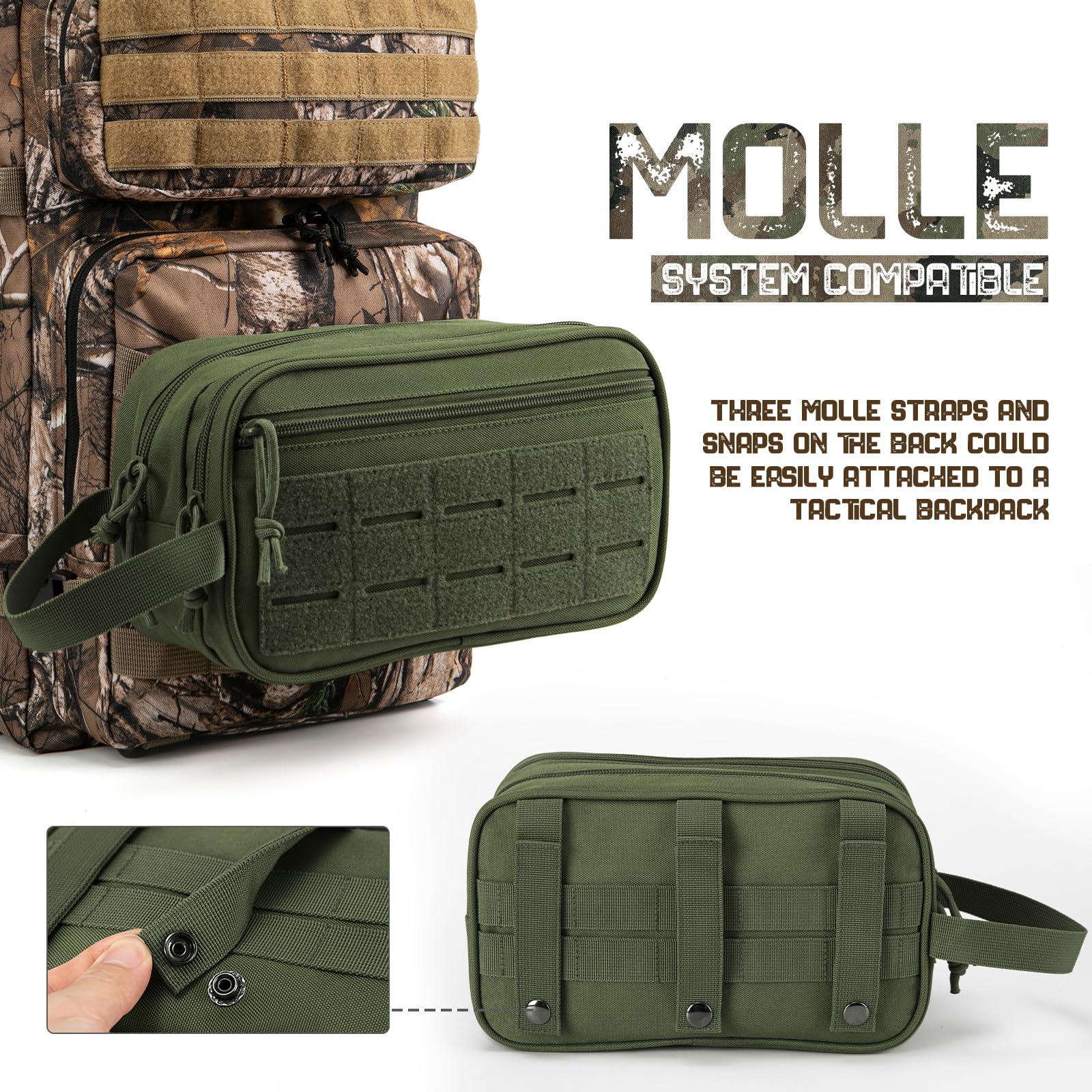 QT&QY tactical bag upright rectangular shape stands by itself.