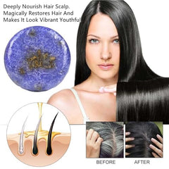 QUAAM barra champú brillo vibrante: cabello luce saludable y brillante.