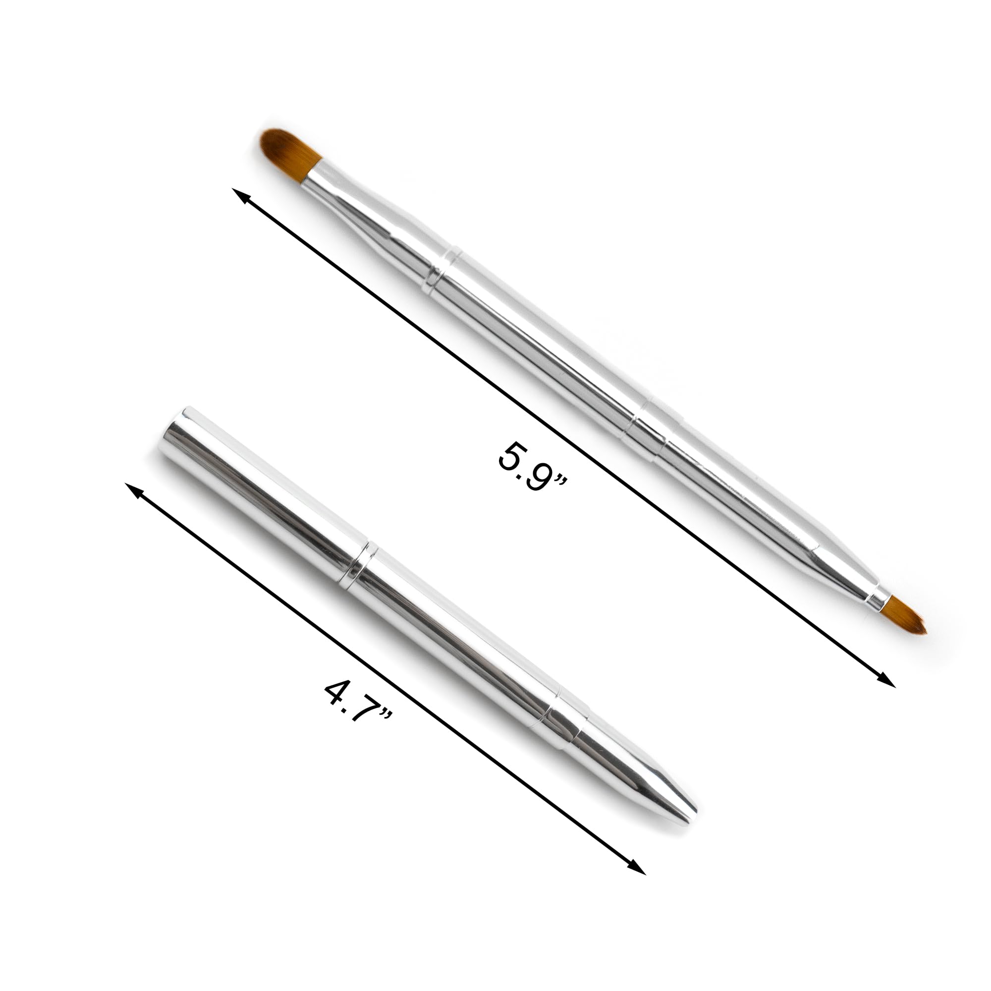 Quacc double-ended lip makeup brush extended for precise lip lining and color filling