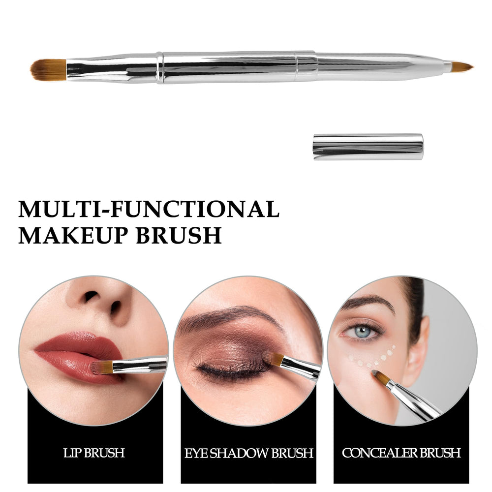 Quacc brush used with lip gloss for smooth, even color and quick touch-ups
