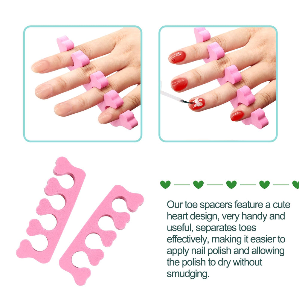 Packaging of Quacc 12pcs sponge toe separators for salon or home use