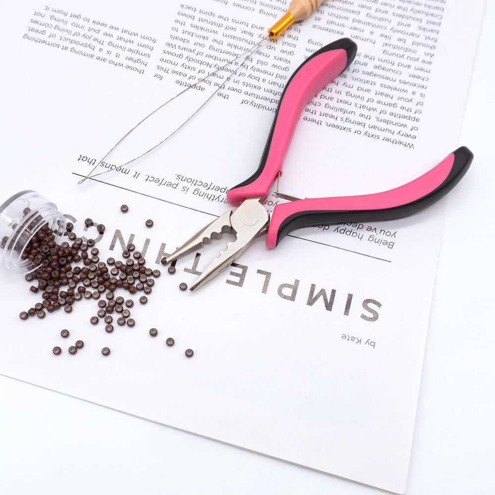 Quacc tool for professionals or DIY hair extension work.