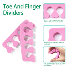 Toe divider in use between toes during a pedicure session