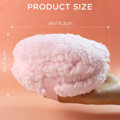 Quadafy powder puff silk handle enables smooth, even application of powder.