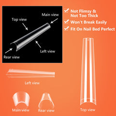 Pre-numbered sizes 0–11 aid quick, precise nail tip selection.