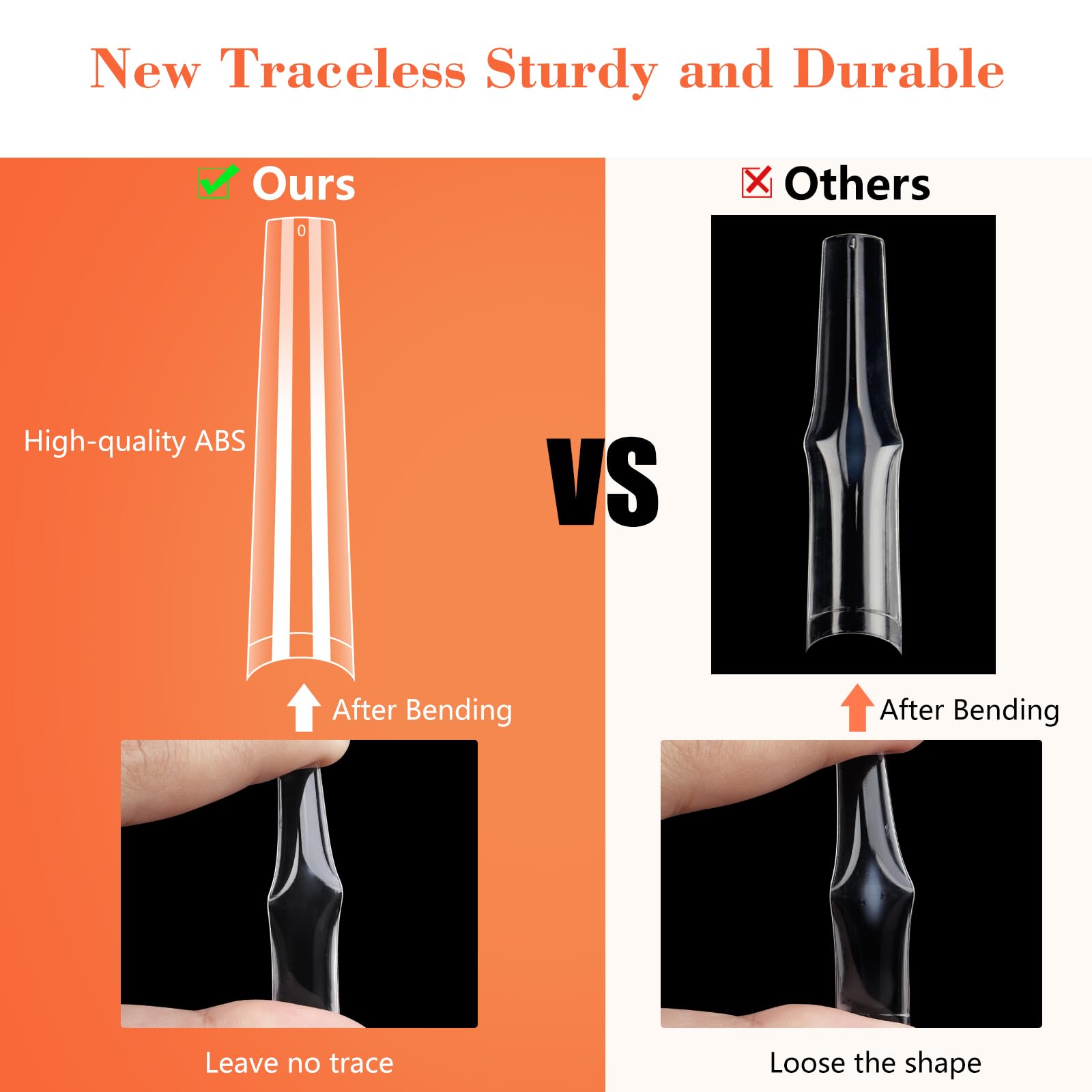 Durable ABS material keeps Quaferen coffin tips sturdy for daily use.