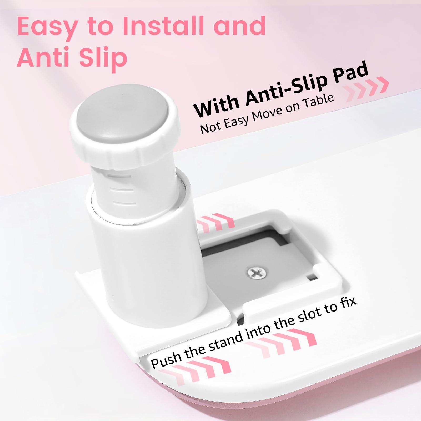 Quaferen arm rest compact design fits most LED/UV lamps and stores flat