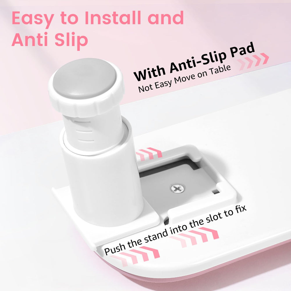 Quaferen arm rest compact design fits most LED/UV lamps and stores flat