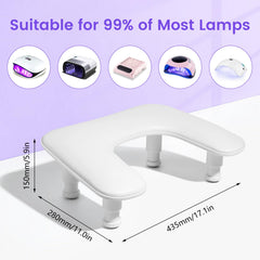 Quaferen big arm rest for nails PU leather pillow offers durable, easy-to-clean support