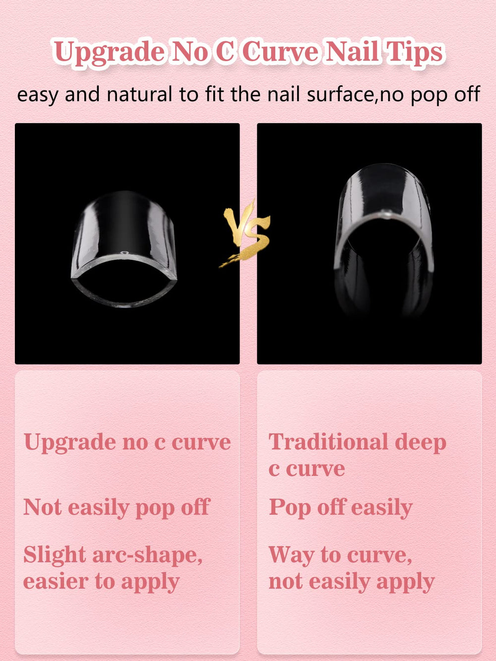 Quaferen easy-to-use tips with edge glue for quick nail enhancements.