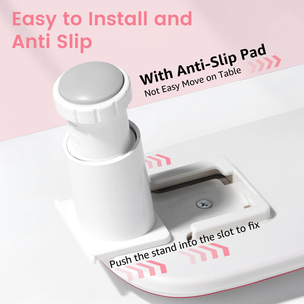 Quaferen wide cushion supports shoulders and back while working on acrylic nails
