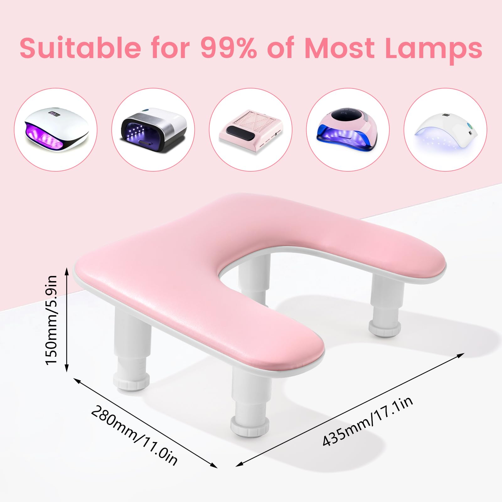 Quaferen adjustable legs with 3 gear levels fit various nail setups