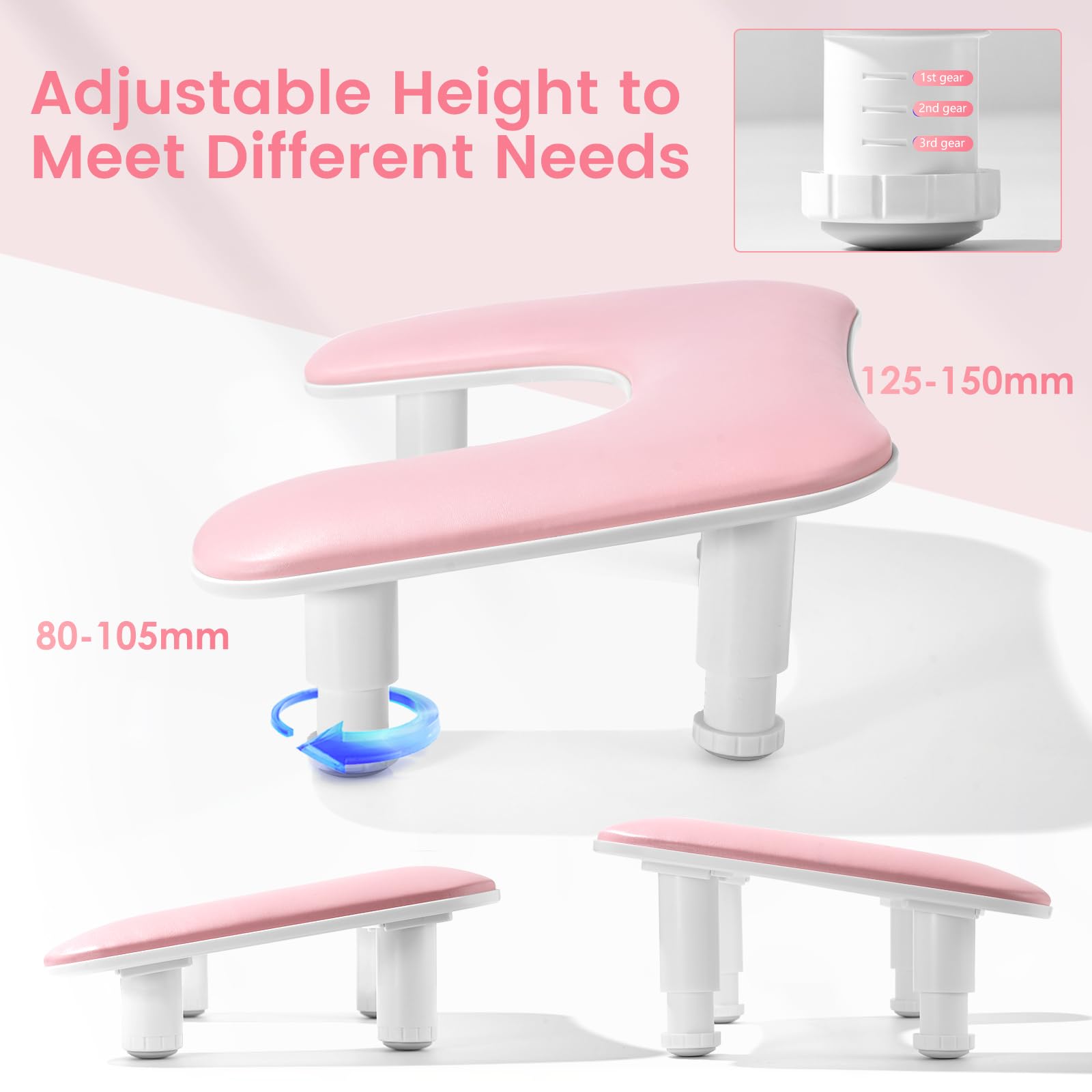 Quaferen PU leather arm rest resists sweat and stains for easy cleaning