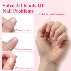 Quaferen soft gel nail tips made from ABS for flexible wear.