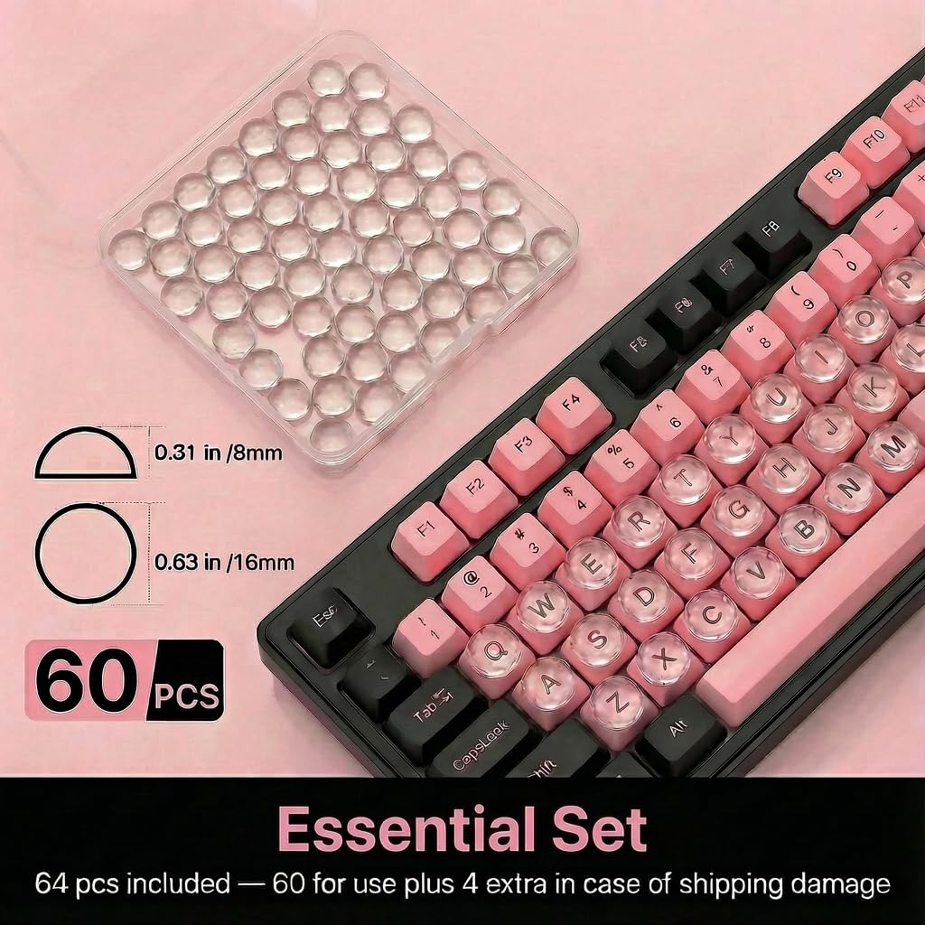 Paquete Quafochi de 60 pegatinas para teclado y accesorios.