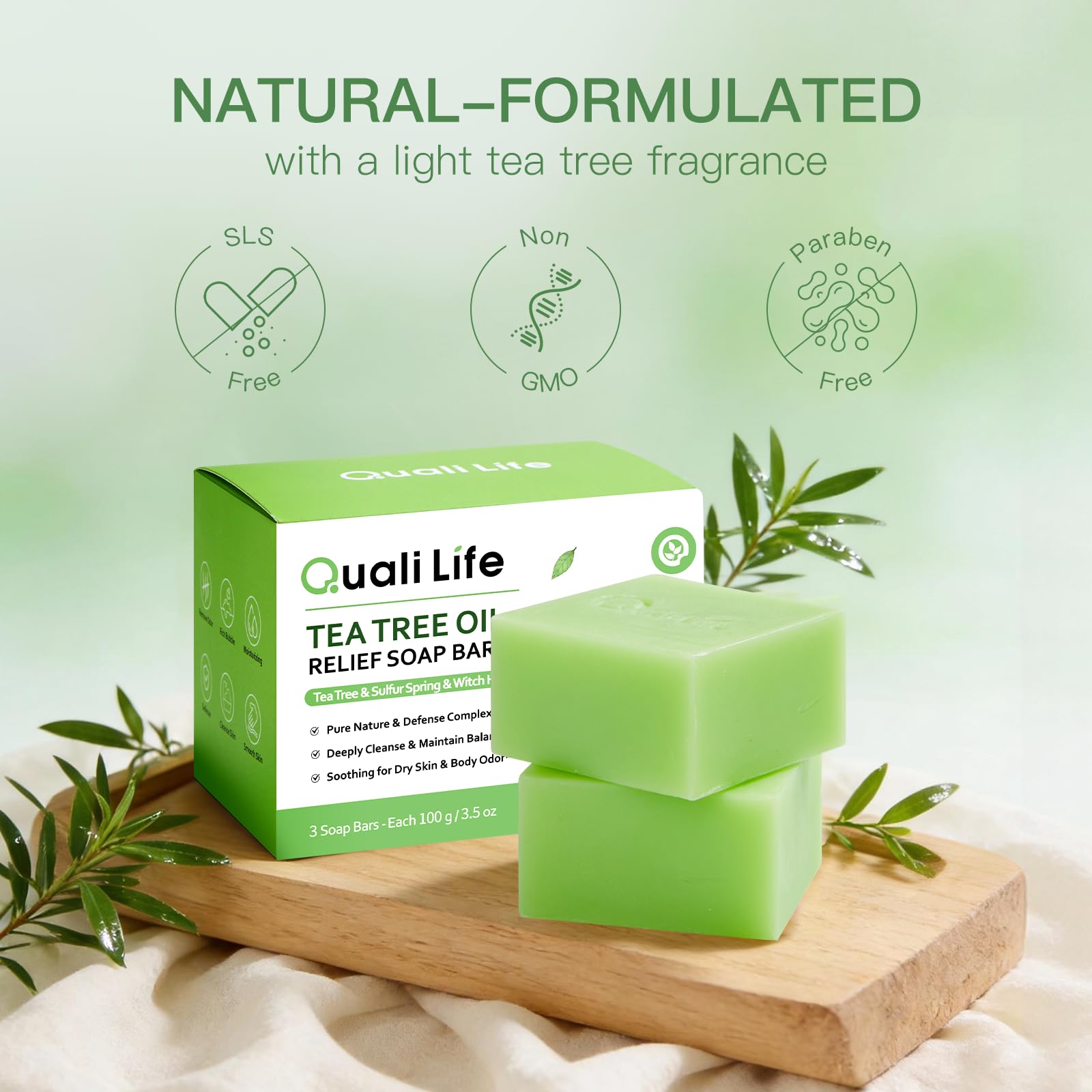 QualiLife aroma herbal suave para una experiencia relajante.