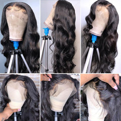 QUANDIAN 13x6 HD lace front wig provides seamless hairline.