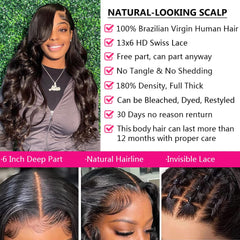 QUANDIAN 180% density wig offers thick, luxurious texture without heaviness.