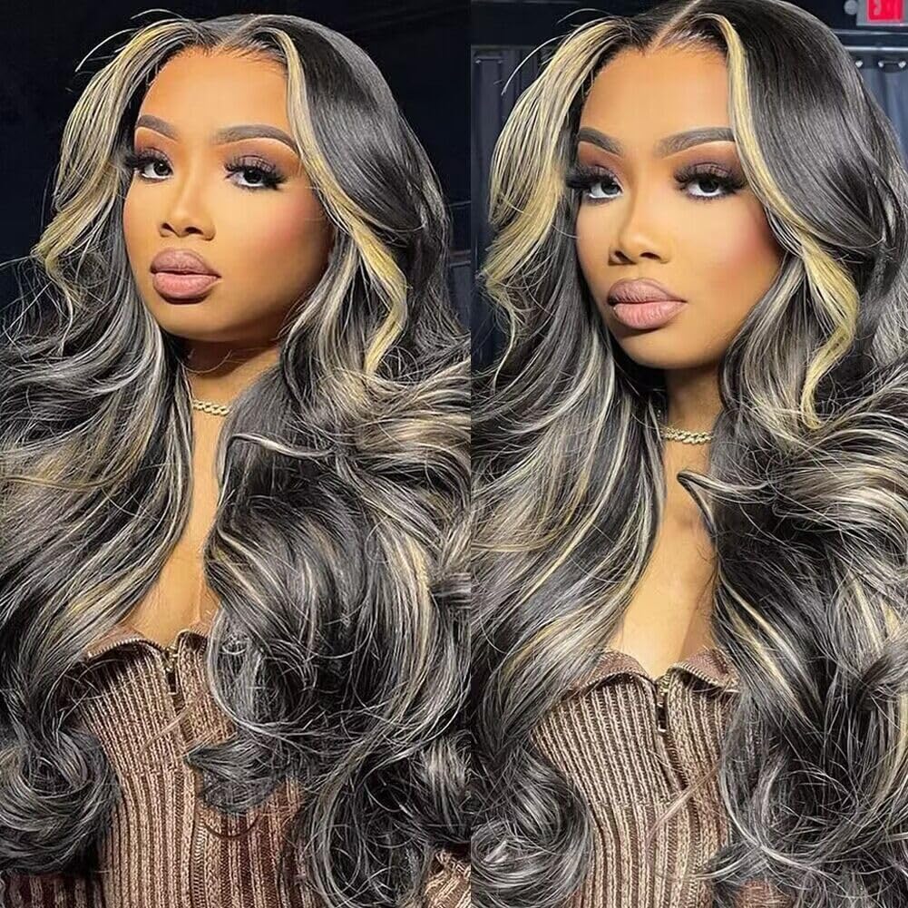 Quandian 28 inch balayage lace front wig with 13x6 HD lace for natural parting