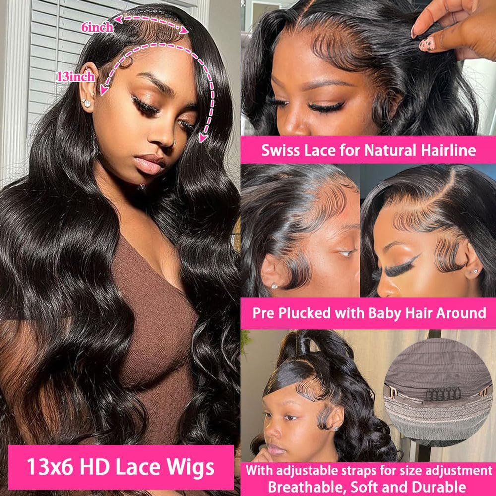 QUANDIAN Brazilian virgin hair wig with soft, full-bodied waves for daily wear.