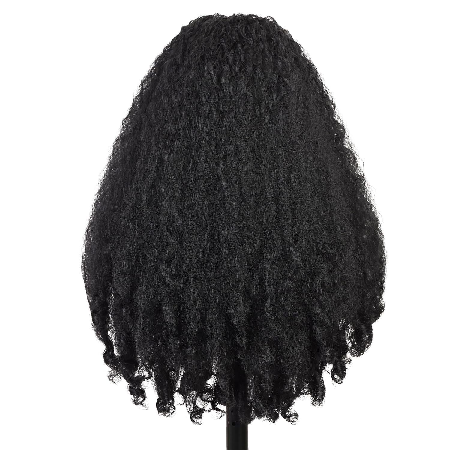 Quantum Love curly headband wig showcases natural hairline without lace for easy wear